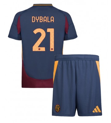 AS Roma Paulo Dybala #21 Tredje Tröja Barn 2024-25 Kortärmad (+ Korta byxor)